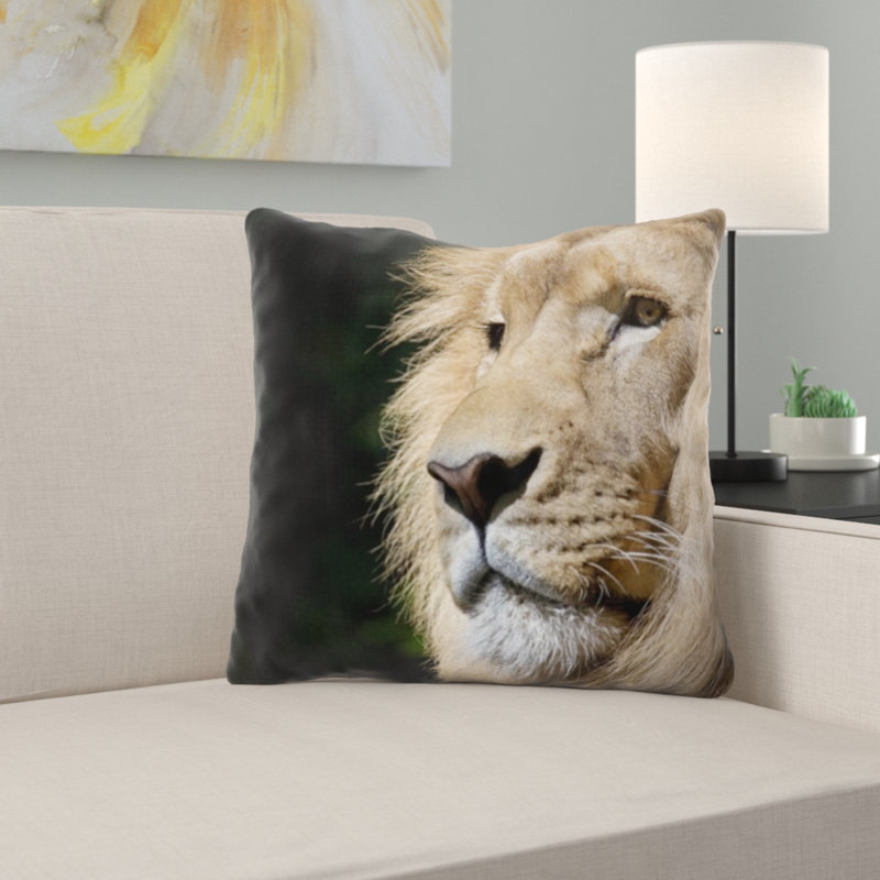 lion throw pillow